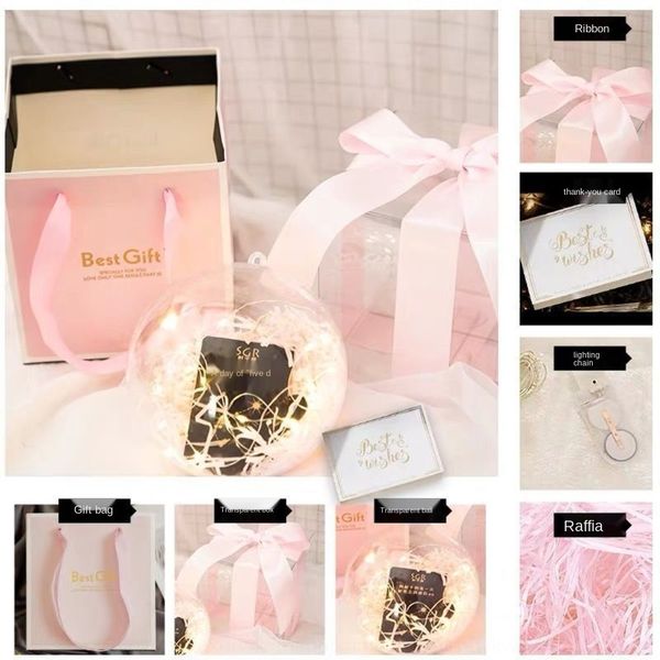 

transparent ball lipstick candy ins wind net red lipstick creative packaging wedding mixing gift candy box valentine's day gift box 520