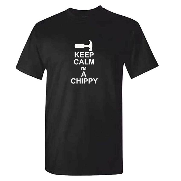 

keep calm i'm a chippy tshirt - mens boys chippie builder carpenter gift funny