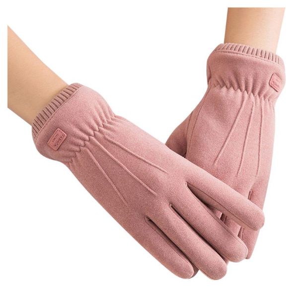

womens winter warm gloves wrist mittens driving ski glove 10.10, Blue;gray