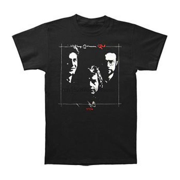 

king crimson mens red t-shirt black