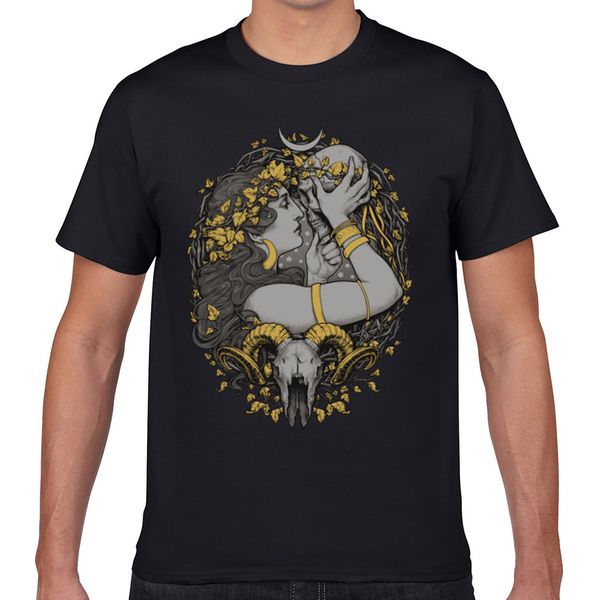 

t shirt men the witch kawaii inscriptions geek custom male tshirt xxxl