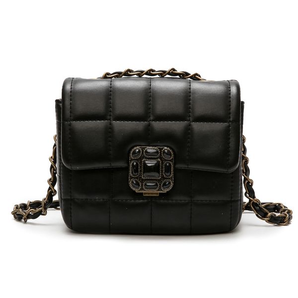 

tiktok 2020 new listing plum lock fashion wild chain bags for women small square bag shoulder messenger bag vintage sling