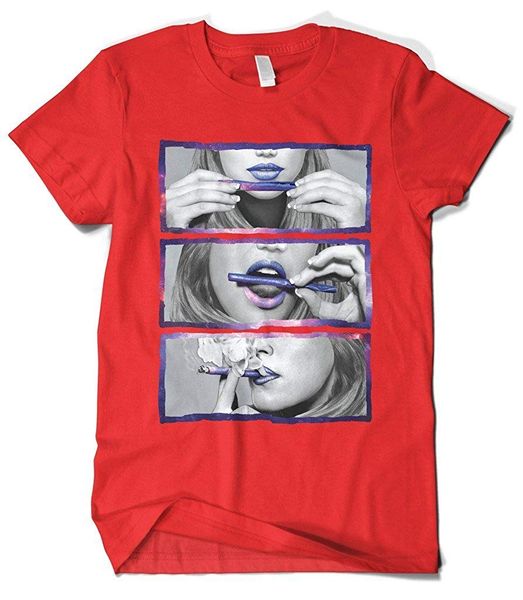 

funny mens galaxy womens lips cigarette generic t-shirt 3d men short sleeve male t shirt