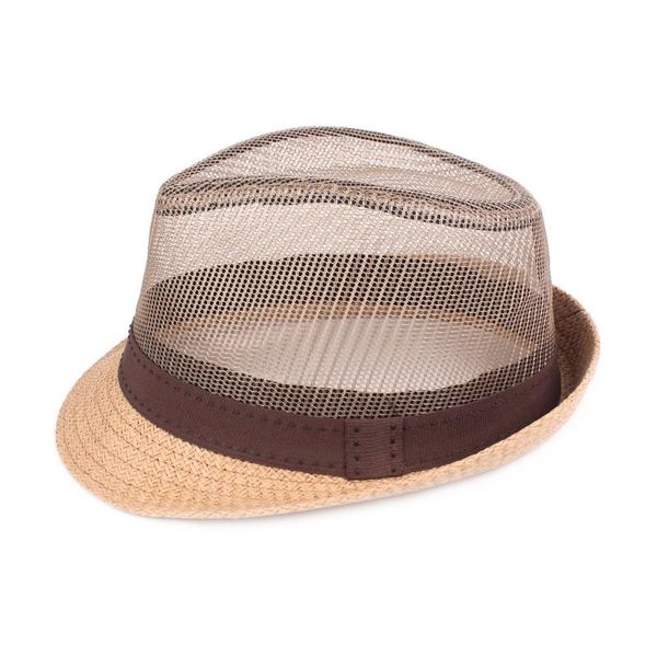 

wide brim hats men's breathable hat jazz sun, Blue;gray