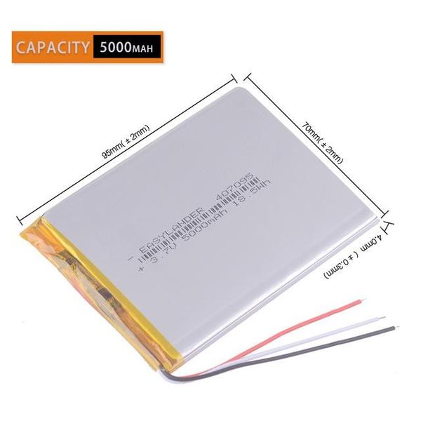 

accessories tablet batteries & backup power 3.7v 5000mah (polymer lithium ion battery) li-ion battery for pc 7 inch mp3 mp4