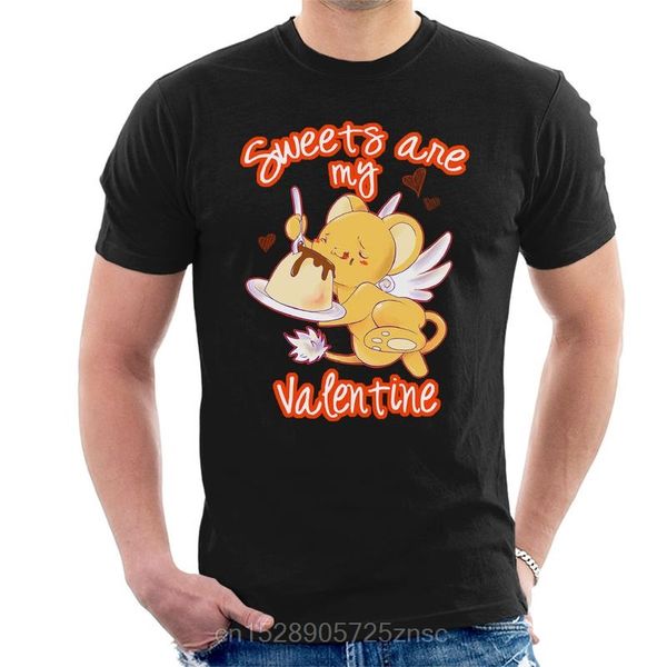 

printed funny 2020 camiseta cardcaptor sakura kero sweets are my valentine men's t-shirt women camiseta