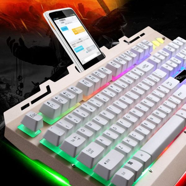 

проводная usb rgb gaming keyboard красочный светодиодной подсветкой компьютер gaming keyboad