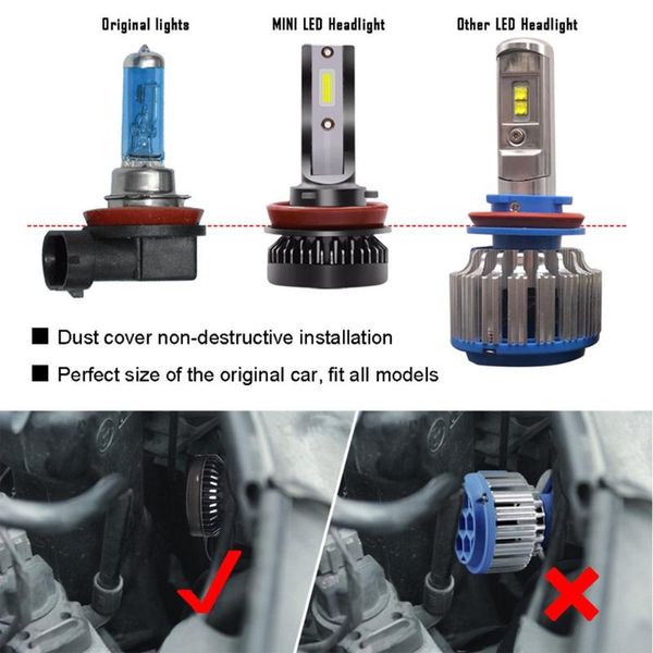 

h4led headlights car headlights highly efficient cob light source with high reliability