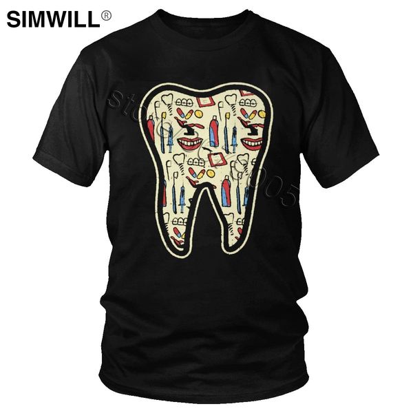 

funny teeth health molar imagery tees novelty graphic cotton t-shirt men short sleeved brand dentistry dentist t shirt gift