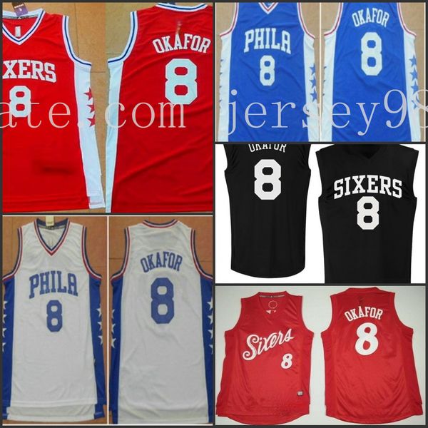 

филадельфия 76ers мужчины # 8 окафор ретро soccerjersey, Black