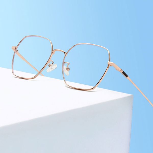 

new arrival anti blue ray goggles metal frame eye glasses full rim eyewear myopia glasses with spring hinges, Black