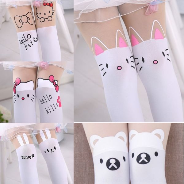 

spring velvet children's socks cartoon cute stitching dance socks thin tight pants tight pants dancing tights girlsleggings ua07k, Black