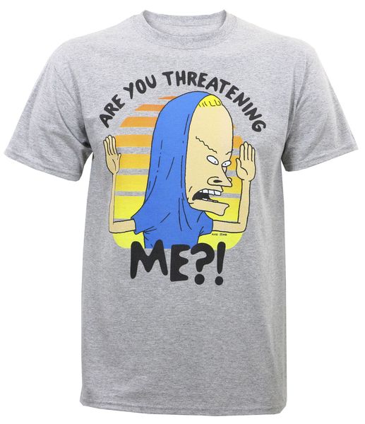 

authentic beavis and butt-head threatened me cornholio t-shirt grey s-3xl new 100% cotton short sleeve summer t shirt