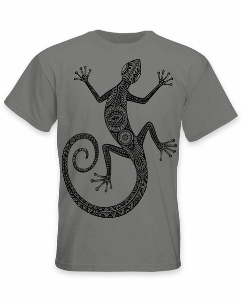 

tribal lizard design tattoo large print men's t-shirt - hipster tattoos new fashion tee shirt
