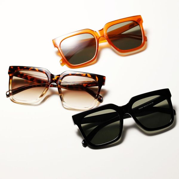 

women sunglasses fashion trendy big frame square sunglasses retro style candy color eyewear streetwear 2020 new, White;black