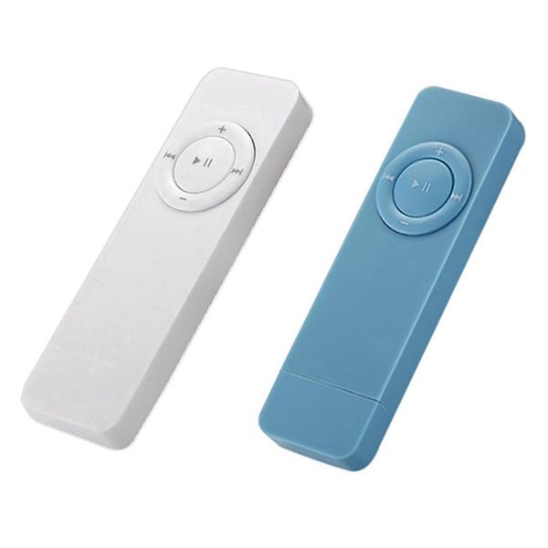 

2pcs portable usb sport u disk mini mp3 music player support 32gb tf card(white&blue