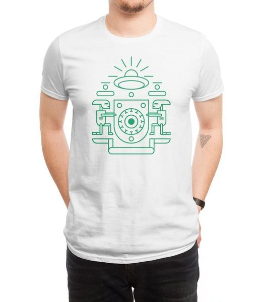 

new men casual printed t shirt ufo watchers short sleeve t-shirts tee