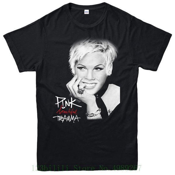 

pink beautiful trauma t shirt alecia moore singer adults & kids tee tshirt short sleeve