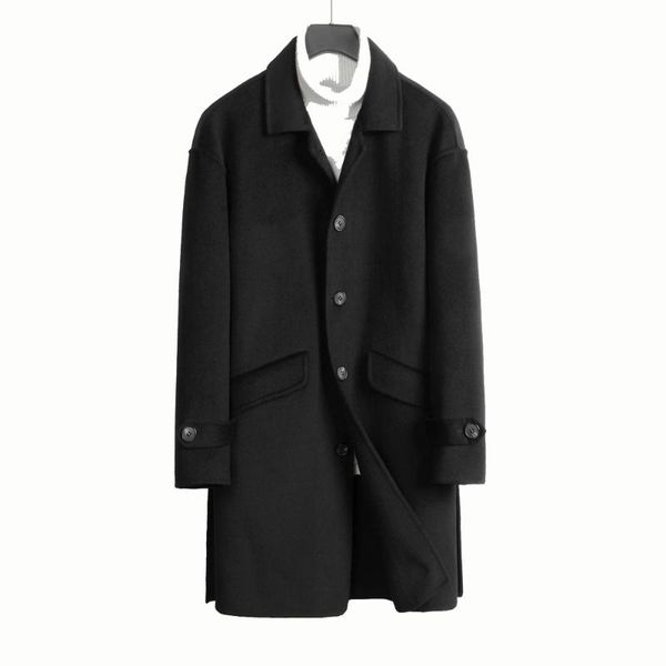

2020 new man formal real wool clothing black gray wine red natural woollen outerwear