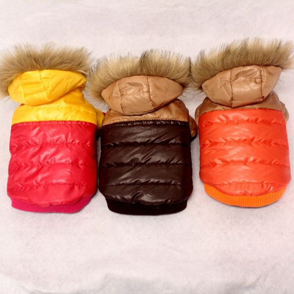 

pets winter thermal jacket warm lovely color-blocked pet clothing s m l xl cold -proof dog coat jacket puppy winter pet clothes vt1620
