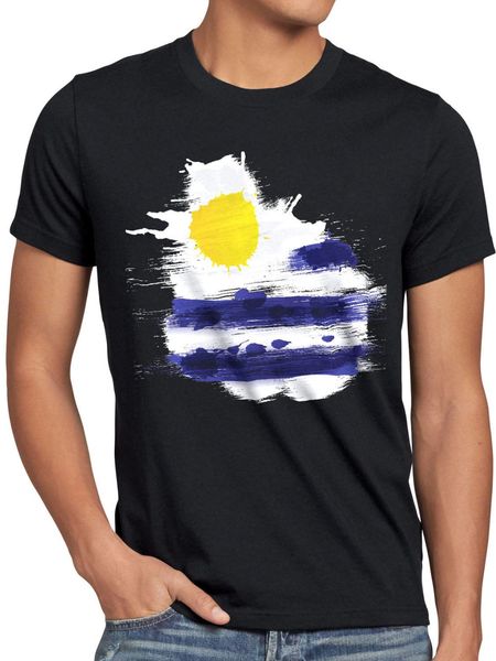 

2020 new arrival men's fashion uruguay t-shirt herren fuball sport wm em fahne national-flagge fan-artikel funny tees men short