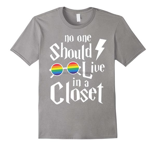 

fashion men t shirt no one should 100% cotton in a closet shirt