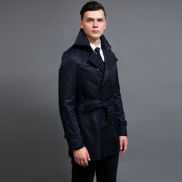 

men's trench coats long luxury medium solid color double breasted mens jackets and plus size 6xl british style man, Tan;black