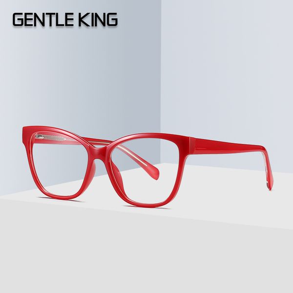 

gentle king anti blue light computer glasses women optical tr90 transparent eyeglasses frames cat eye eyewear frame, White;black