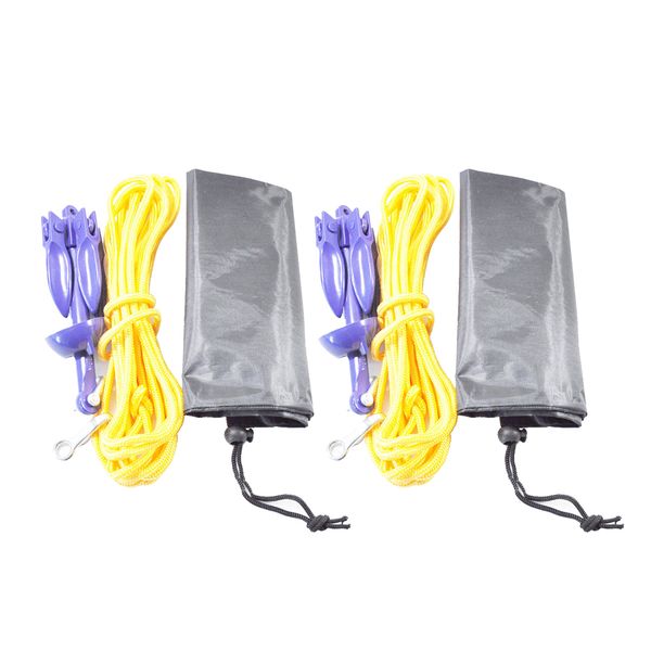 

2xportable kayak anchor with marine rope, storage bag, folding anchor set