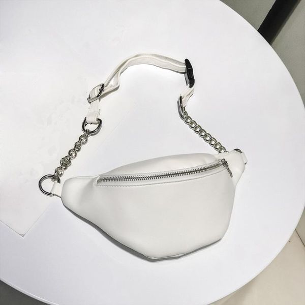 

crossbody сумки для женщин цепи кожа сумка на ремне chest пакет черный белый сумочка кошелек болса feminina #yj