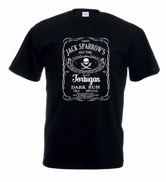 

men summer short sleeves casual funny tee shirts jack sparrow tortugan dark rum depp t shirt