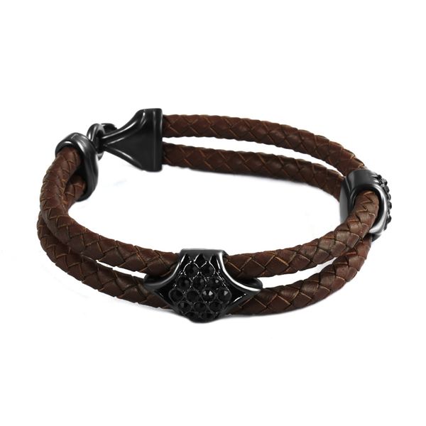 

10pcs) wholesale new arrival baseball leather bracelet luxury man same stingray bracelet handmade high qaulity leather, Black