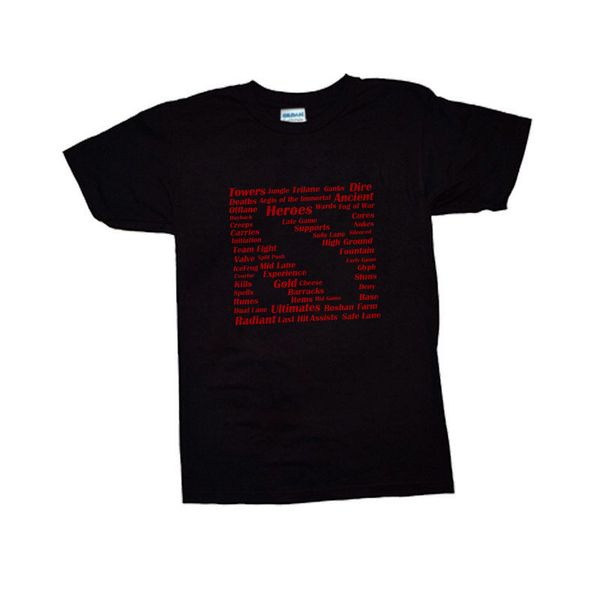 

dota 2 defence of the ancient red text logo t shirt reprint size s - 3xl t-shirt fashiont shirt tee
