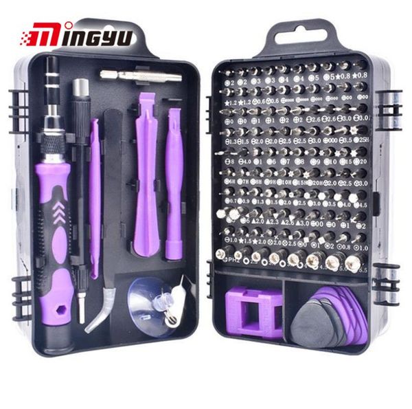 

ming yu 115 in 1 screwdriver set of screw driver bit set multi-function precision mobile phone repair device hand tools torx hex