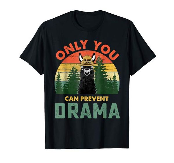 

только вы можете предотвратить drama vintage llama подарков тенниска