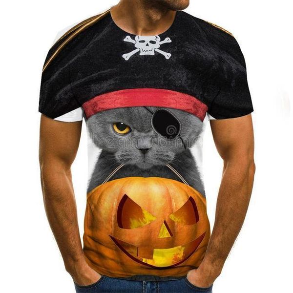 

t -shirt animal pattern men 's t -shirt 3d print shirts aesthetic kawaii anime men clothing