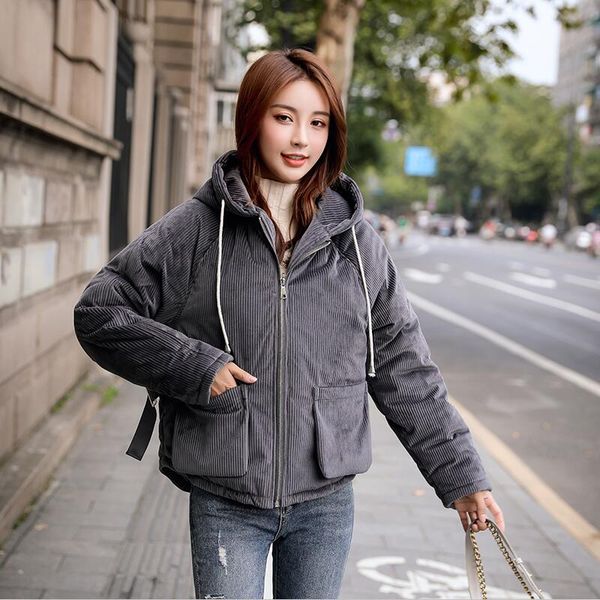 

winter women's pakra new 2020 winter jacket women coats short slim hooded thick warm coat women clothing black oaired