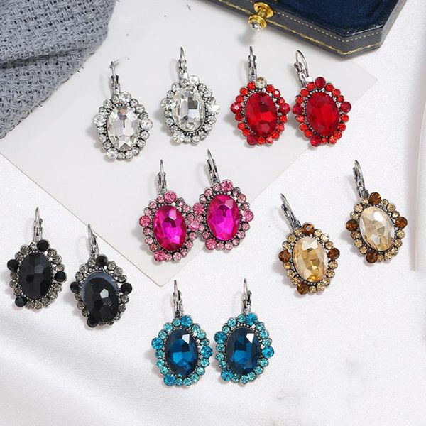 

dangle & chandelier multicolored women crystal drop earrings geometric jewelry wedding earring fashion accessories, Silver