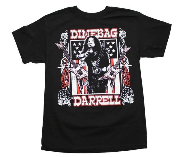 

men dimebag darrell guitars flag t-shirt officially licensed men t shirts short sleeve o-neck cotton loose clothes