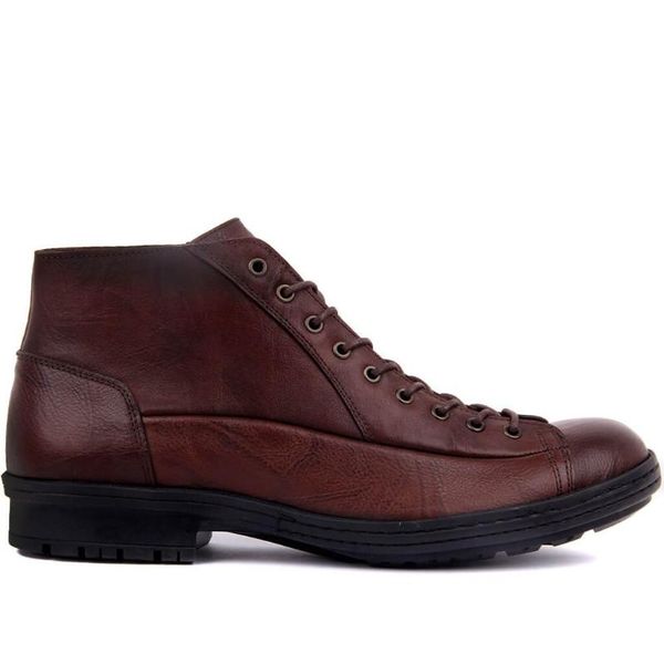 

saillakers-men 's leather boots, Black