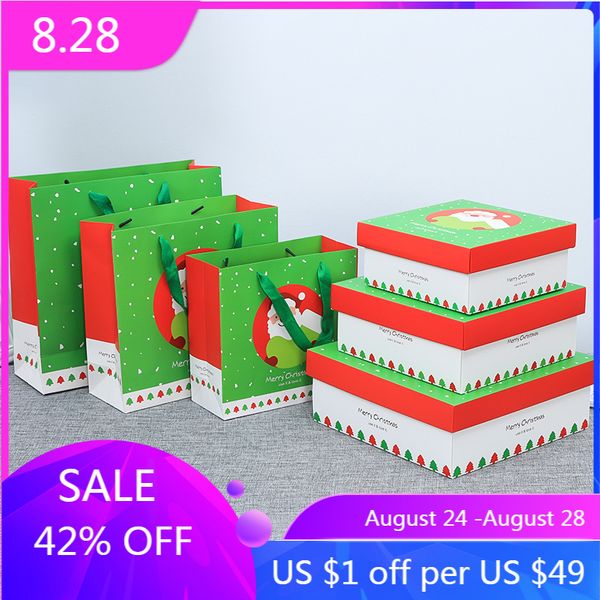 

merry christmas candy box bag christmas santa snowman gift box gift bag container supplies navidax 2021 decoration