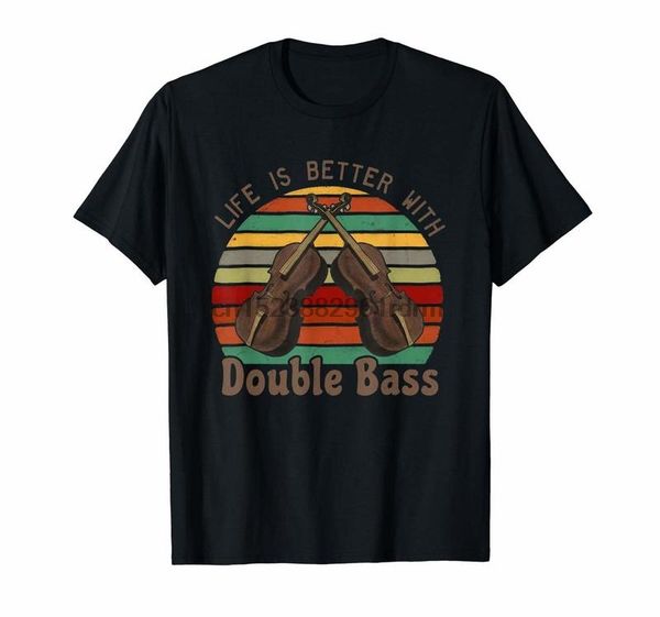 

clothing retro double bass funny jazz instruments music t shirt 5273