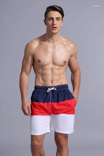 

man mens summer designer beach shorts casual drawstring loose striped shorts quick drying sports shorts for, White;black