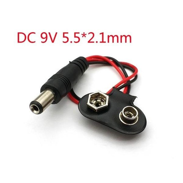 

consumer electronics experimental 9v battery buckle 10cm snap cable to dc 9v clip male line battery adapter for r3 diy jack connector