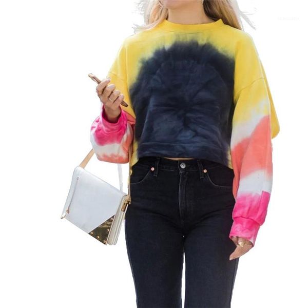 

womens designer long sleeve clothing autumn loose o neck pullover women sweatshirts gradient color hoodies, Black