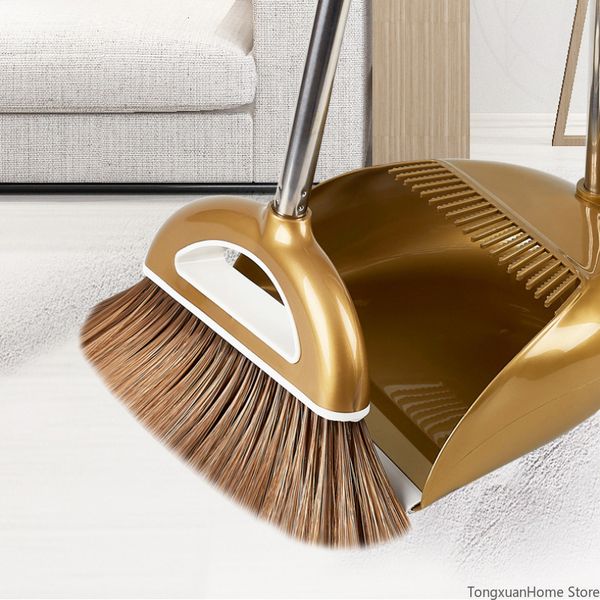 

hand push sweepers broom dustpan mop three sets kit multi-function windproof cleaning floor hygiene durable household tool