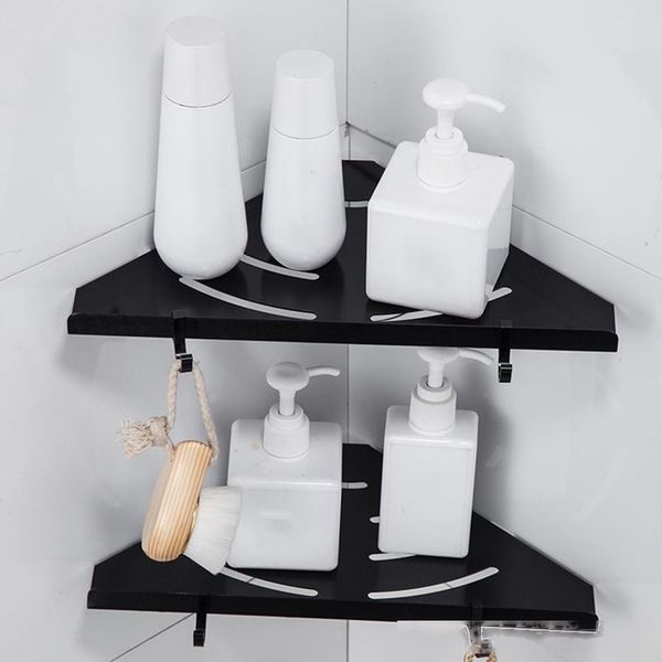 

space aluminum perforated bathroom corner e basket storage rack wall-mounted bathroom kitchen pendant