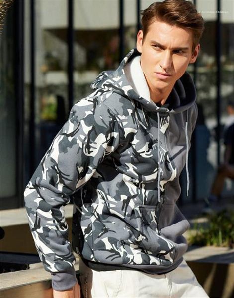 

hoodies casual males clothing half camouflage panelled mens designer hoodies fashion loose big pocket print mens, Black