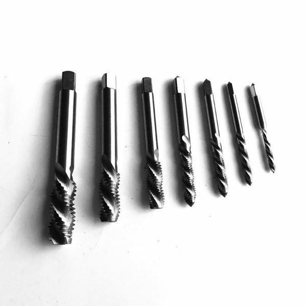 

hss6542 made left hand 7pcs hss machine spiral taps screw taps hss m3 m4 m5 m6 m8 m10 m12 for steel workpieces