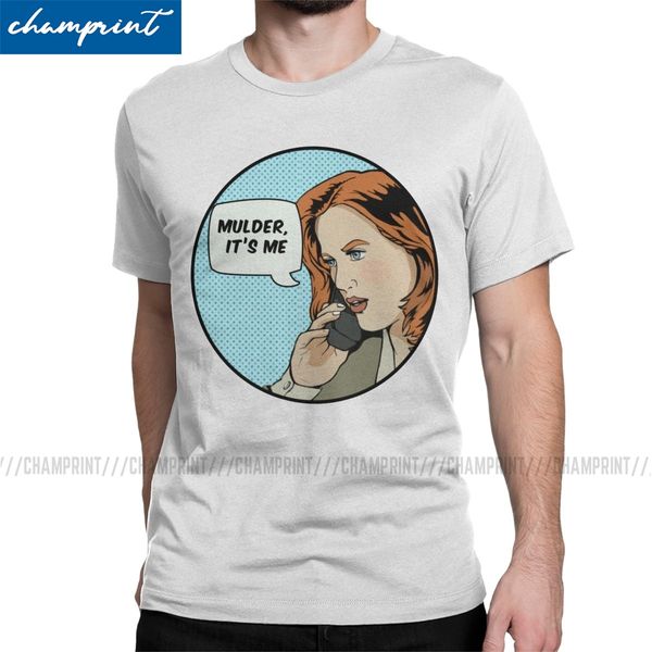 

мужчины t-shirt pop скалли смешной майка с коротким рукавом the x files скалли малдер ufo aliens тв футболки crew neck tops 5xl 6xl